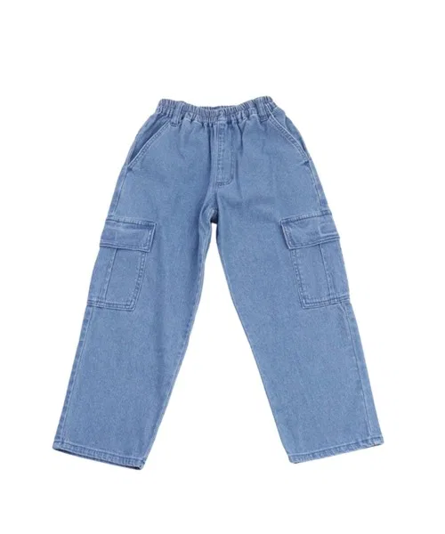 Штаны карго джинсовые stretch Njeans 81018 синие