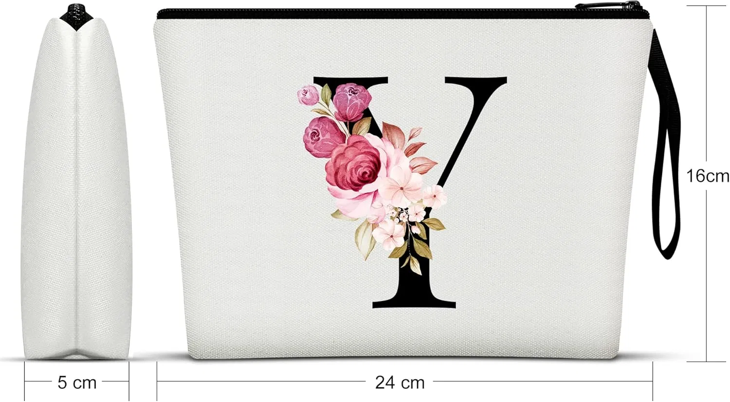 Персонализированная косметичка Vavabox с буквой Y Vavabox, 01 White — фото 2