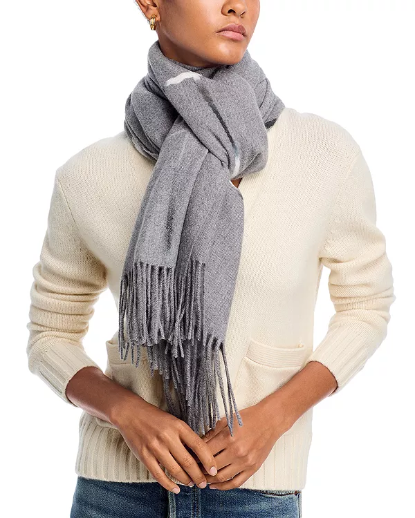 

Шарф в технике вышивки иглой с узором «оконная рама» Fraas, черный