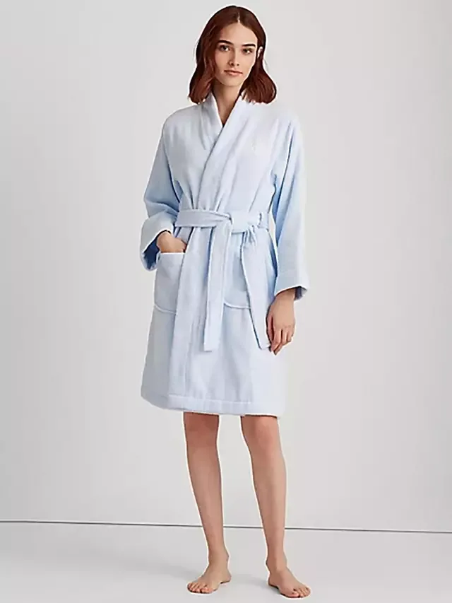 Халат из махровой ткани Lauren Greenwich Ralph Lauren, Light Blue