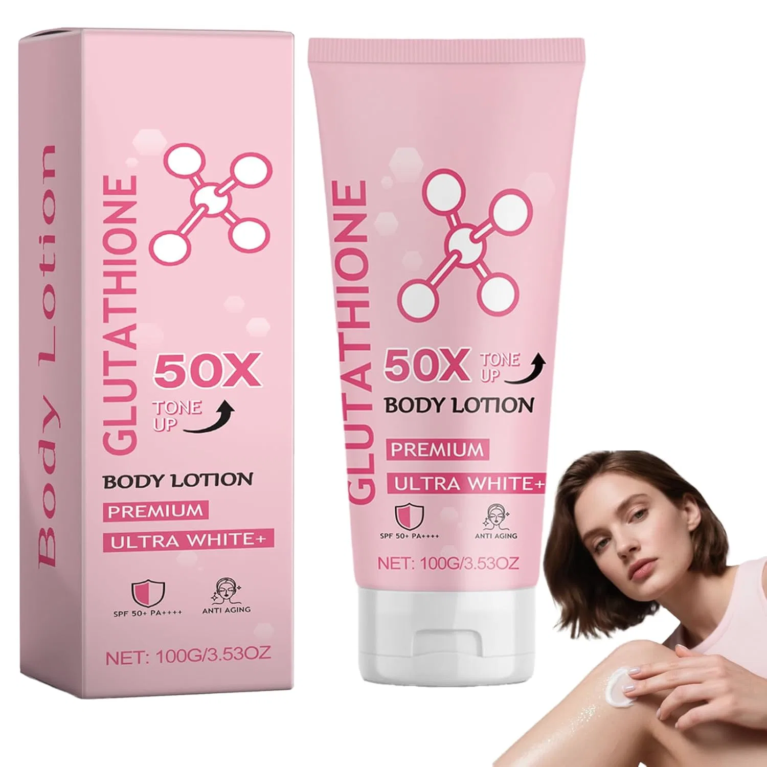 Лосьон для тела Glutathione50xTone Up с глутатионом, ниацинамидом и гиалуроновой кислотой, 100 г Yunfax, 1Pcs