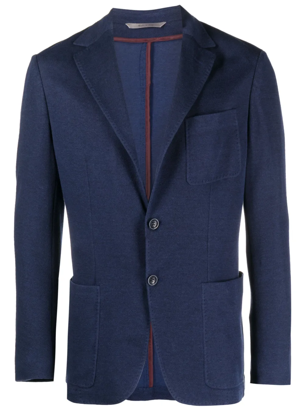 

Однобортный пиджак из джерси Canali, синий