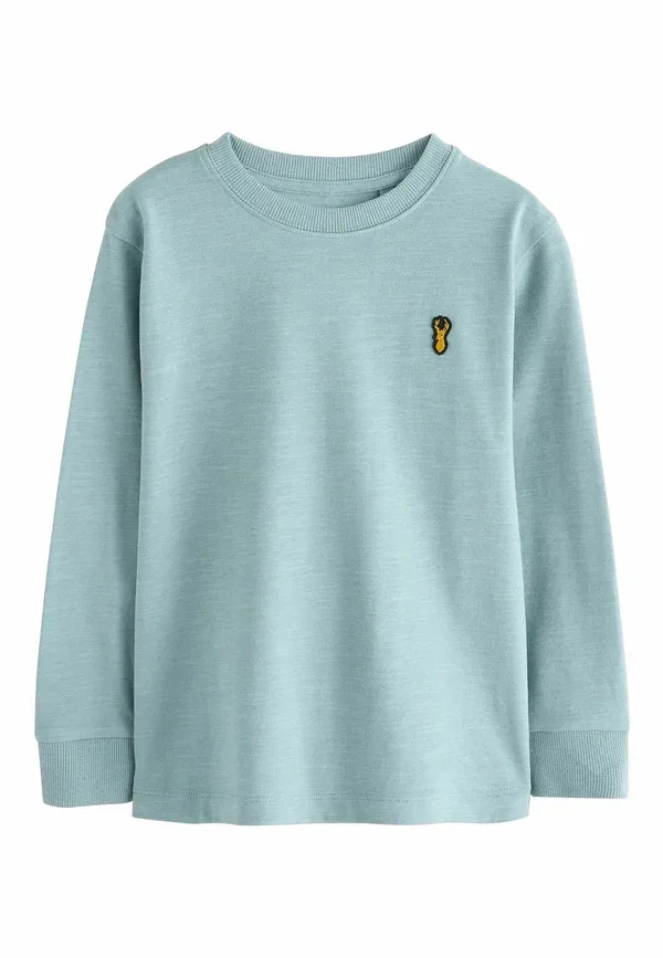Футболка с длинным рукавом Stag logo fit long sleeve cosy long sleeved top Next, черно-бело-синий — фото 3