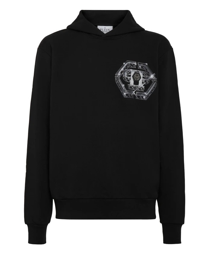 

Толстовка с капюшоном, темный роман Philipp Plein, черный
