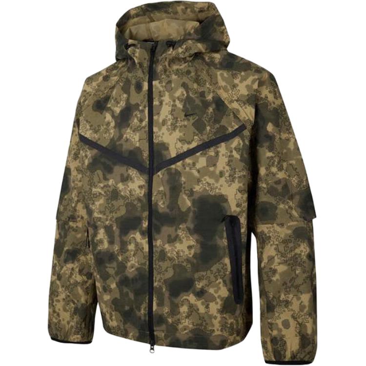 

Nike Мужская оверсайз куртка Tech с камуфляжным принтом Dri FIT Woven Windrunner, Camouflage