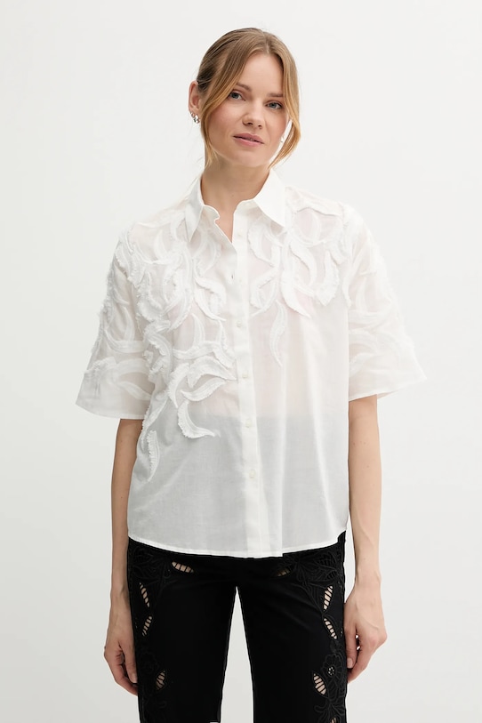 

Хлопковая рубашка Sisley, белый