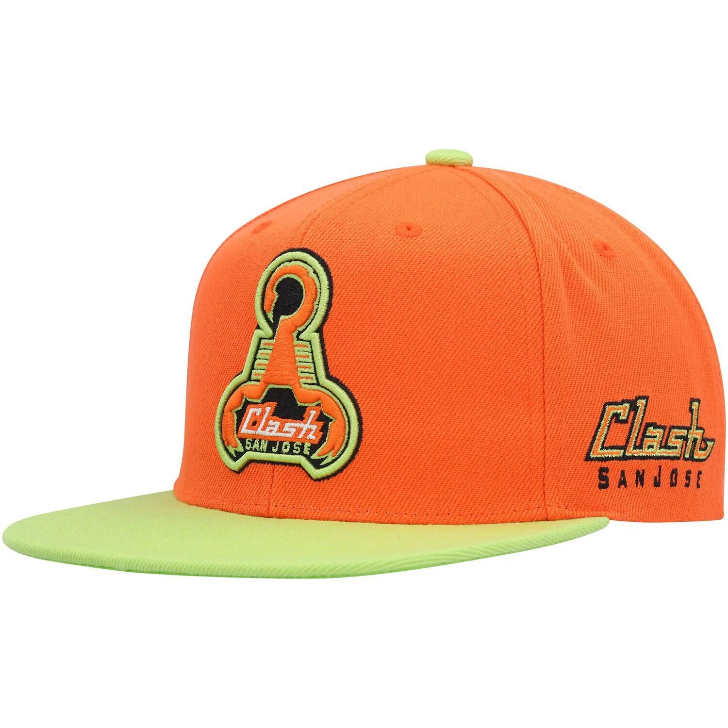 

Мужская кепка Snapback с логотипом Mitchell & Ness Orange San Jose Earthquakes Throwback