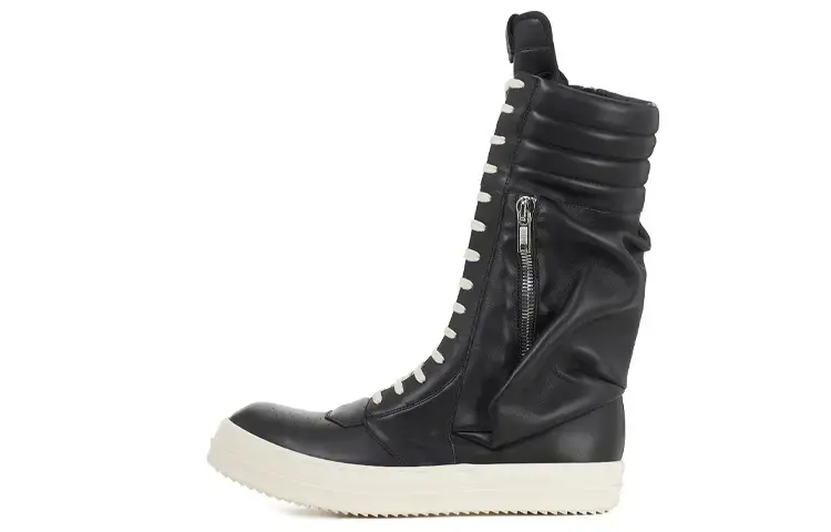 

Ботинки Cargo Basket Leather Boots Black Milk Rick Owens