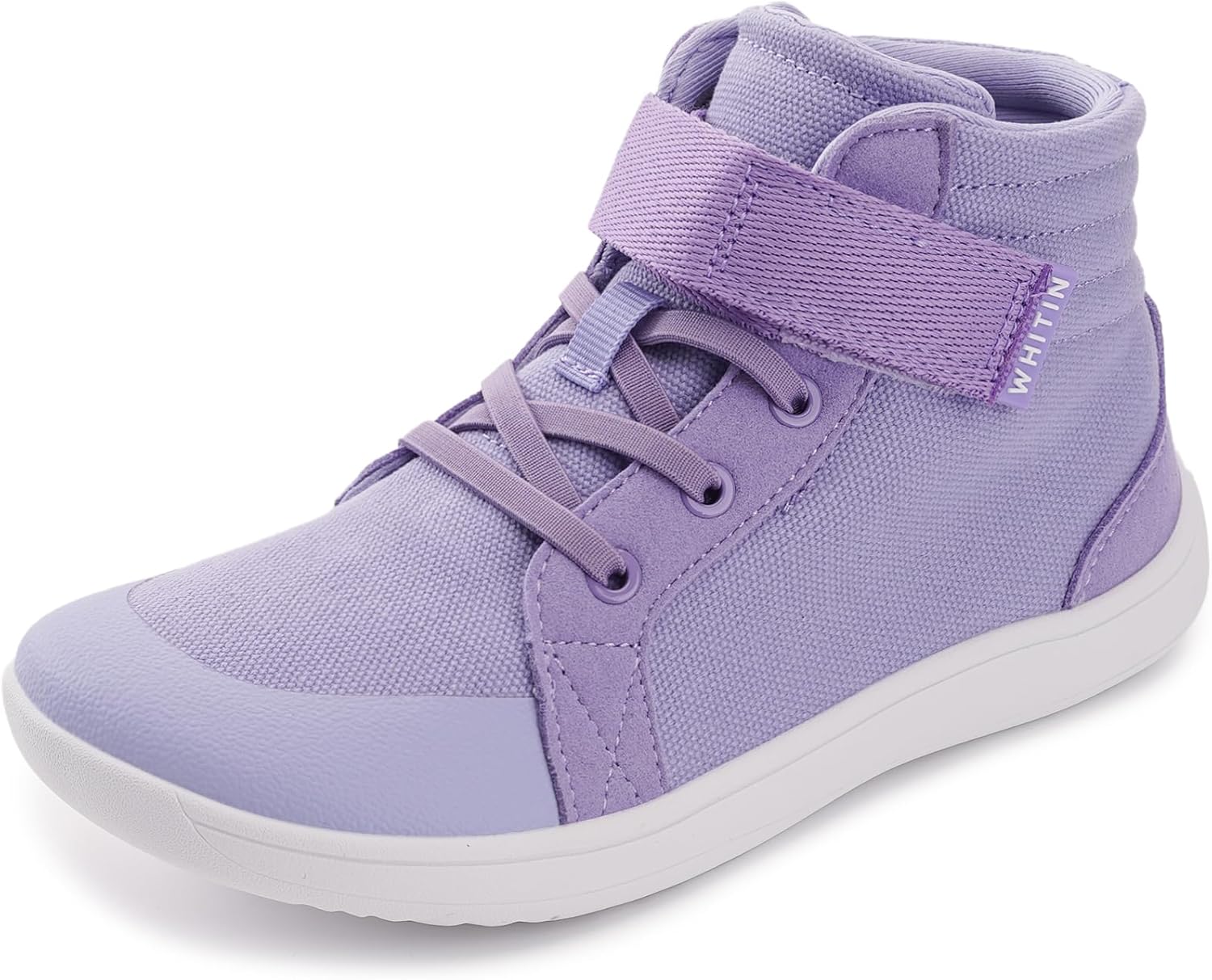

Детские кроссовки WHITIN с широким верхом и высокой подошвой, Минималистичные кроссовки в уличном стиле для мальчиков и девочек, Естественная и здоровая посадка, пурпурный