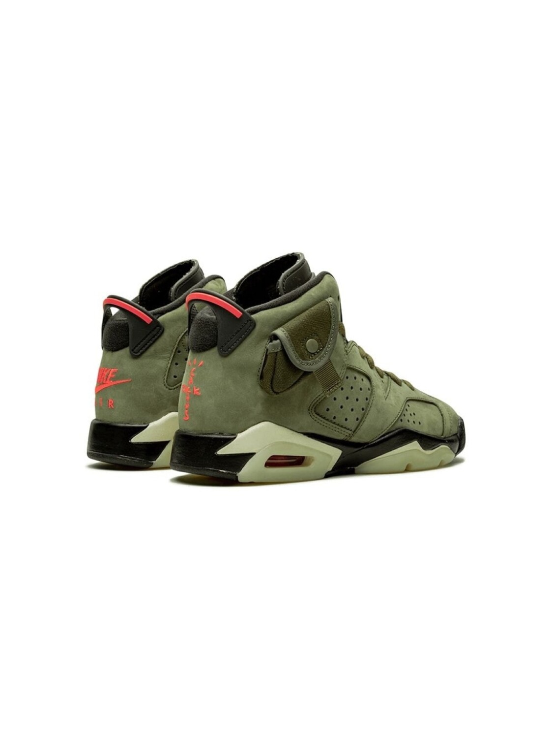 Кроссовки Air Jordan 6 GS из коллаборации с Travis Scott Jordan Kids, зеленый — фото 3