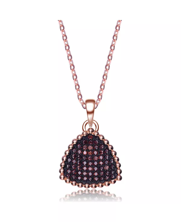 

Подвеска из стерлингового серебра с кубическим цирконием треугольной формы Genevive, red