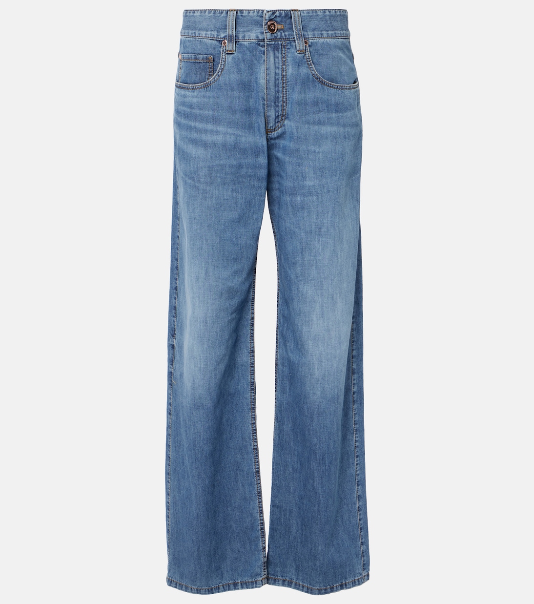 

Прямые джинсы средней посадки Brunello Cucinelli, Denim Medio 67-153