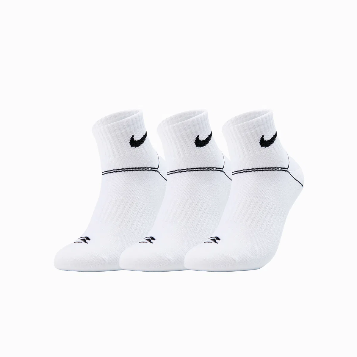 Носки Nike 3-Pack Ankle/Crew для подростков белые — фото 3