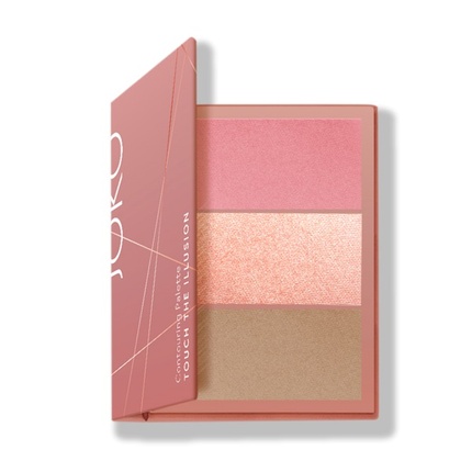 

Палитра для контурирования лица The Illusion Face Contouring Palette 3 в 1 01 Pink 3x35 г Jokotouch
