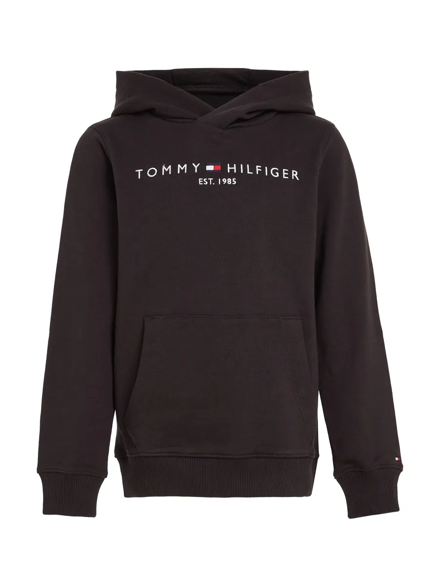 Толстовка с капюшоном Tommy Hilfiger "ESSENTIAL HOODIE", детская Kids Junior MiniMe, для мальчиков и девочек, черный — фото 4