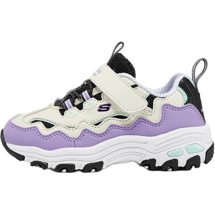

Skechers Kids Низкие кроссовки Anti Kick для малышей, белые, фиолетовые, для младенцев и малышей