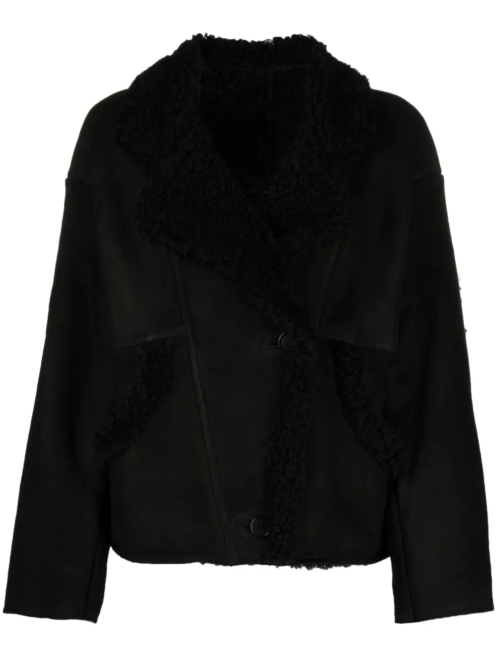 

Куртка из овчины на пуговицах Salvatore Santoro, черный