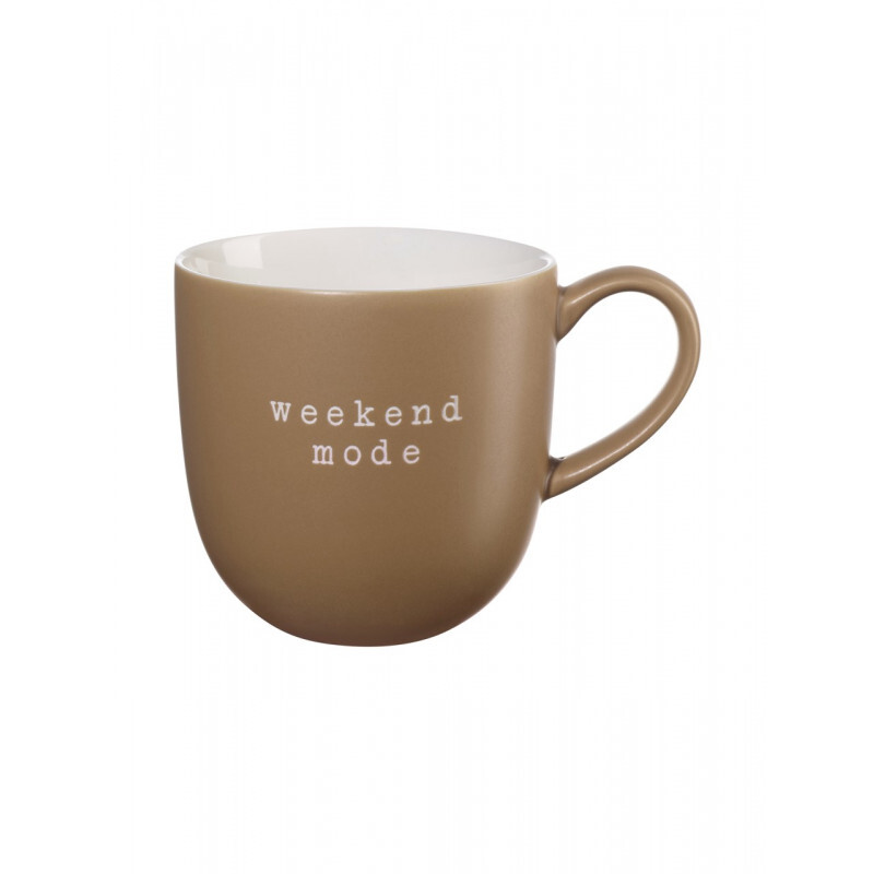 

АСА Привет! Кружка с ручкой - Режим Weekend 0,35 л ASA SELECTION, коричневый