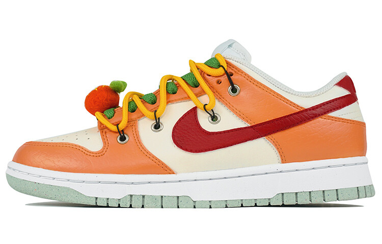 

Кроссовки Nike Dunk Skateboard Shoes Women's Low-Top Orange/Green