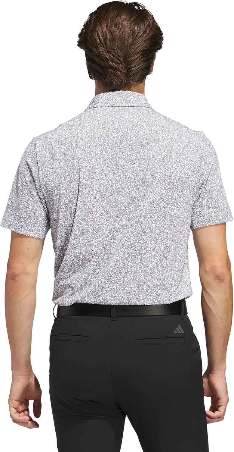 Футболка-поло Adidas Men's Ultimate365 Mini Bunker, белый/черный — фото 3