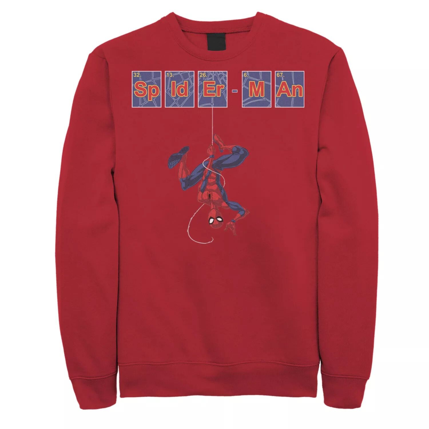 

Мужской свитшот с плиткой из периодических элементов Marvel Spider-Man Licensed Character