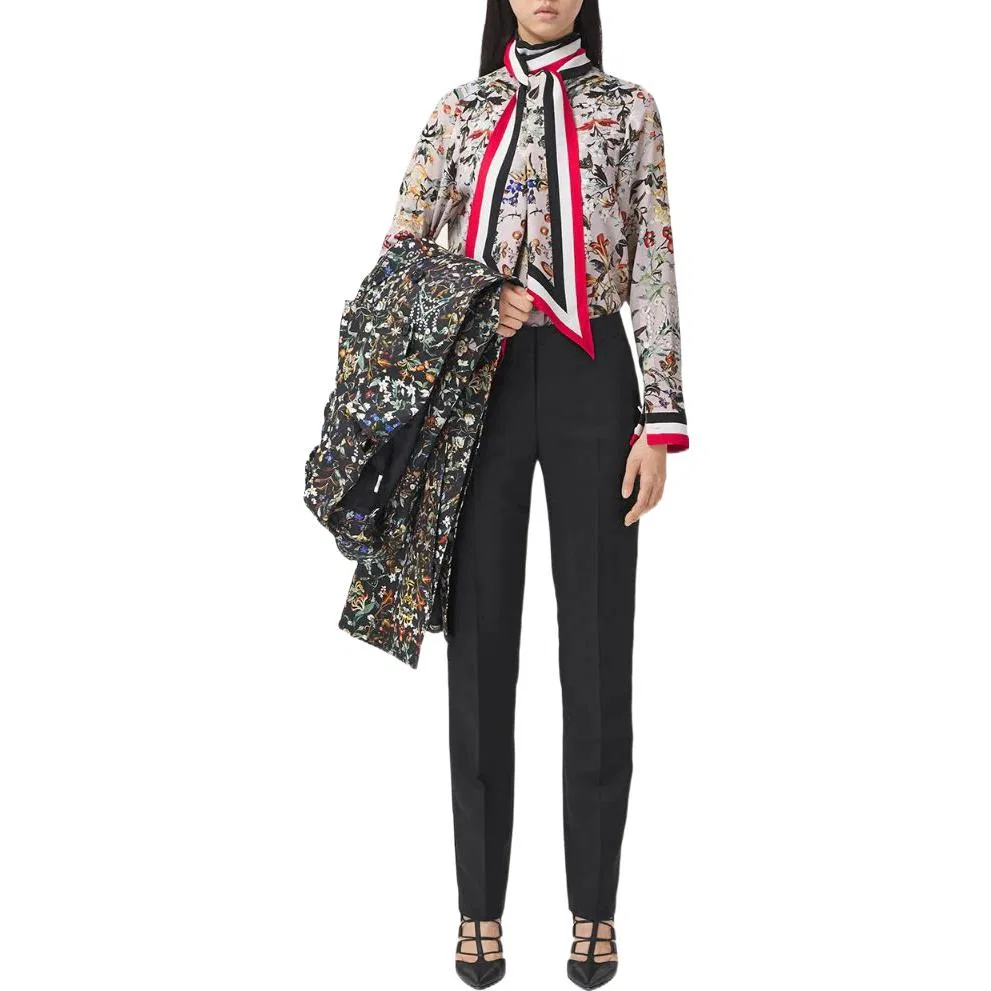 Рубашка Burberry, женская, мультиколор, high street, мультиколор — фото 3