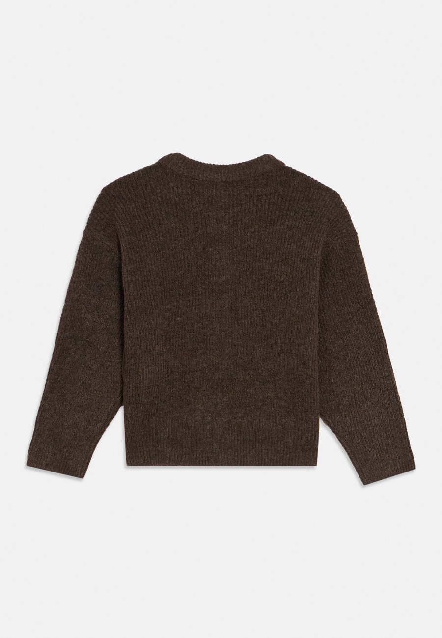 Кардиган ONLY GIRLS KOGCAMILLA O NECK CARDIGAN, Black Coffee Melange/Dark Brown — фото 2