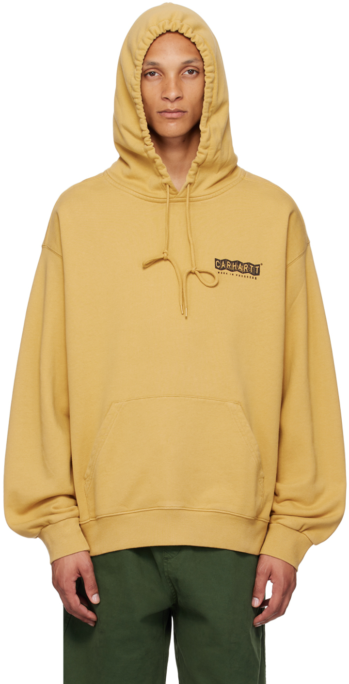

Толстовка с капюшоном с желтым штампом Carhartt Work In Progress