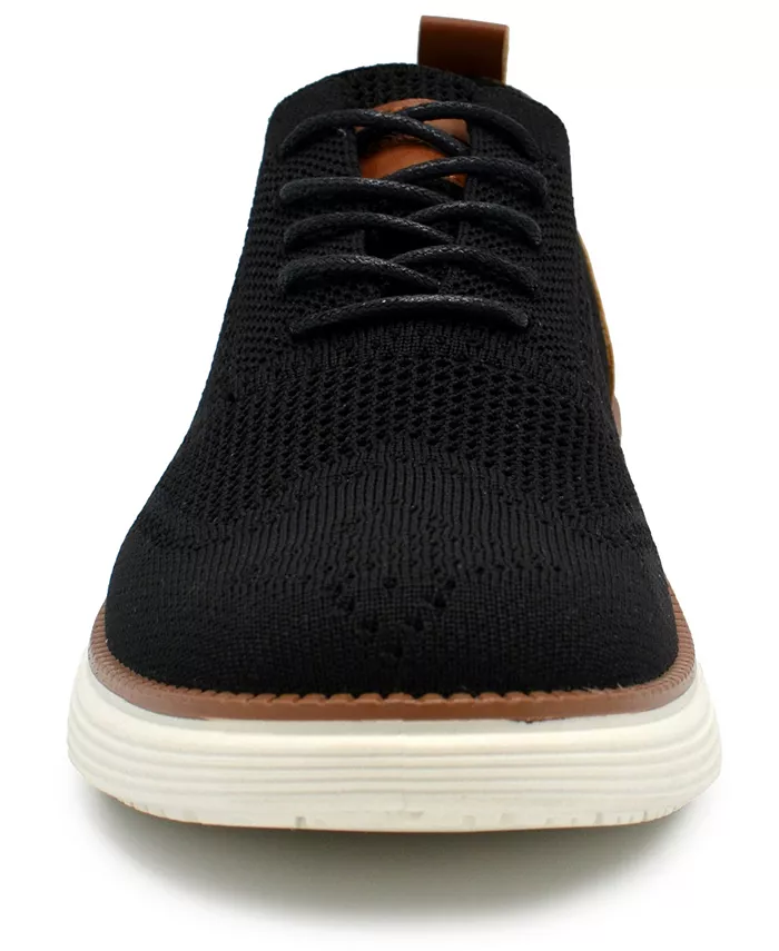 Мужские оксфорды Olney Wingtip с вязаным верхом Akademiks, черный — фото 4