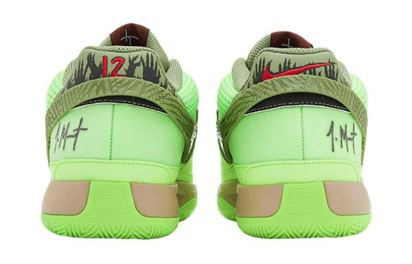 Кроссовки (GS) Nike Ja 1 NRG 'Halloween', цвет lime blast/oil green/black/hemp/cacao wow — фото 4