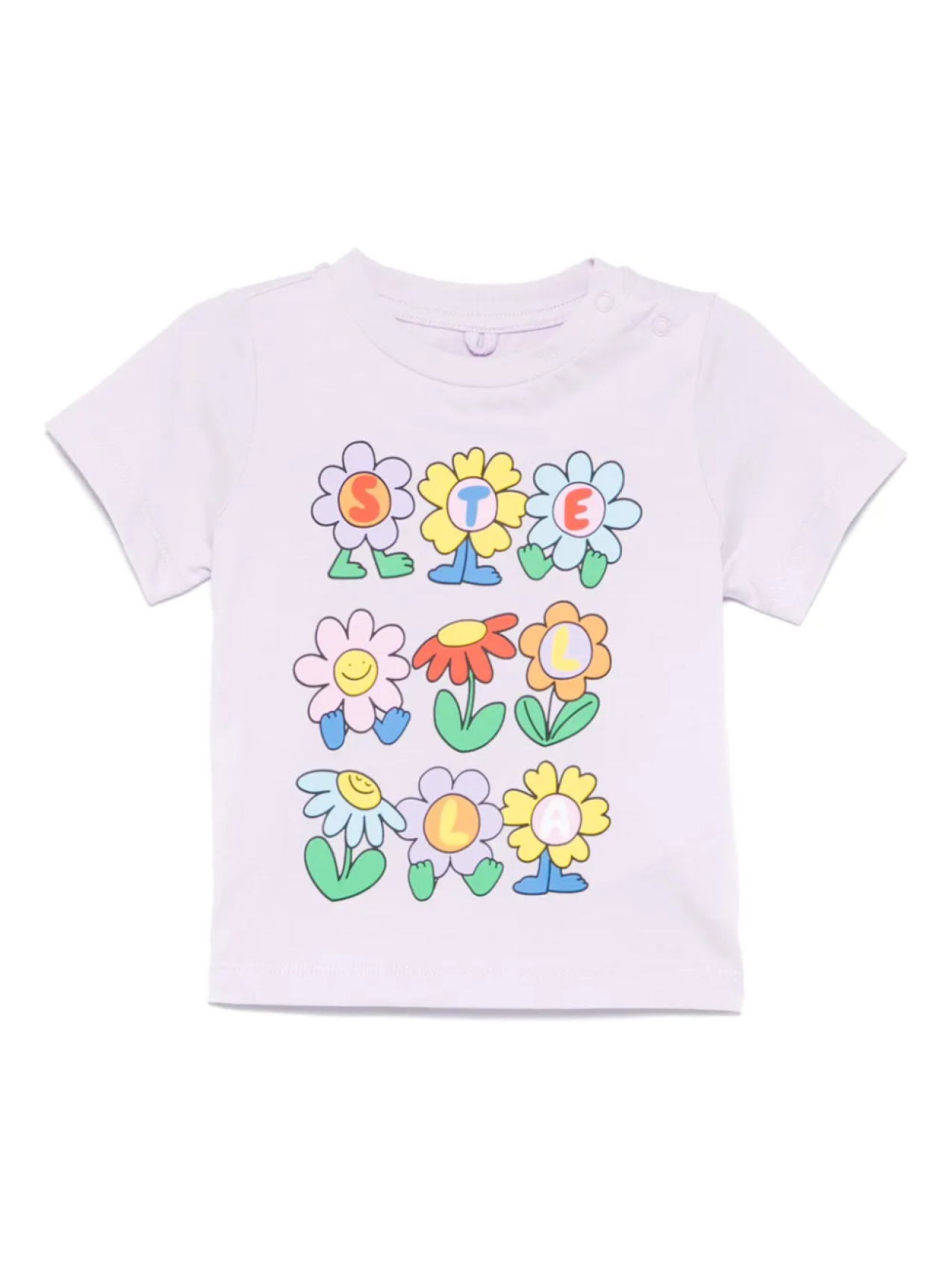 

Футболка с цветочным принтом Stella McCartney Kids, фиолетовый