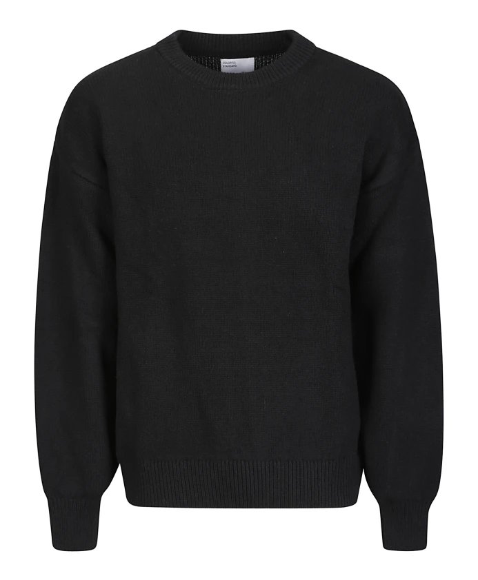 

Свитер оверсайз из мериносовой шерсти с круглым вырезом Colorful Standard, черный