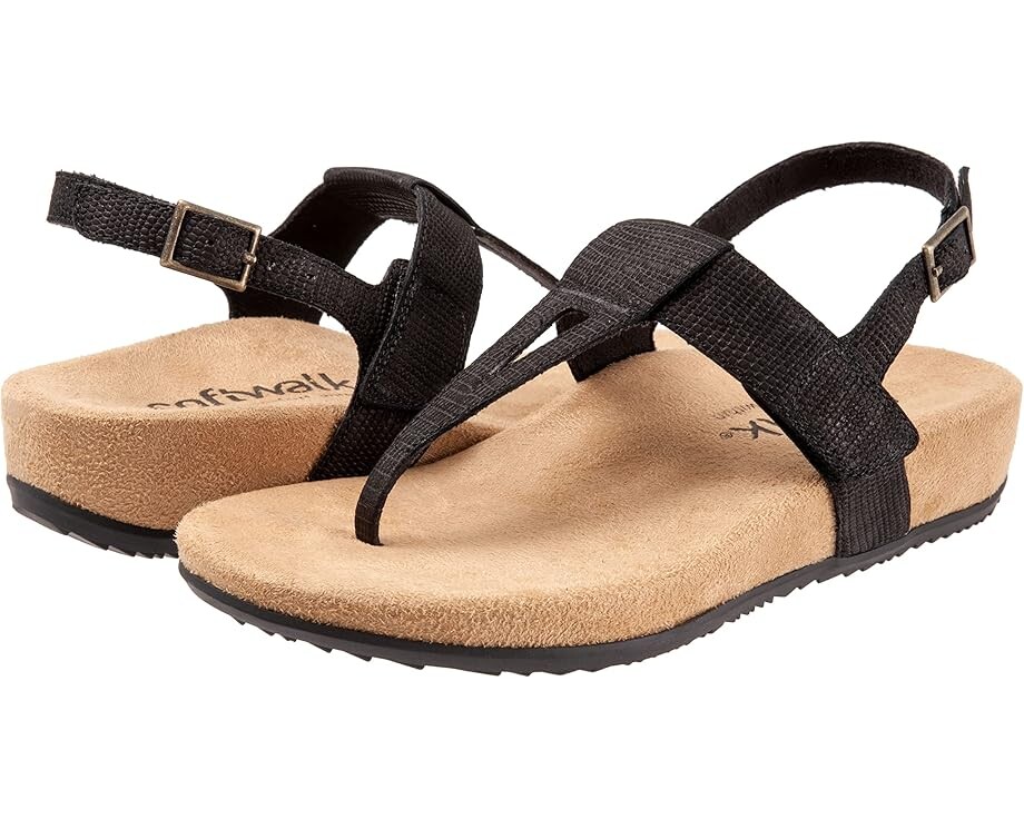 

Сандалии SoftWalk Brea, цвет Black Lizard Nubuck