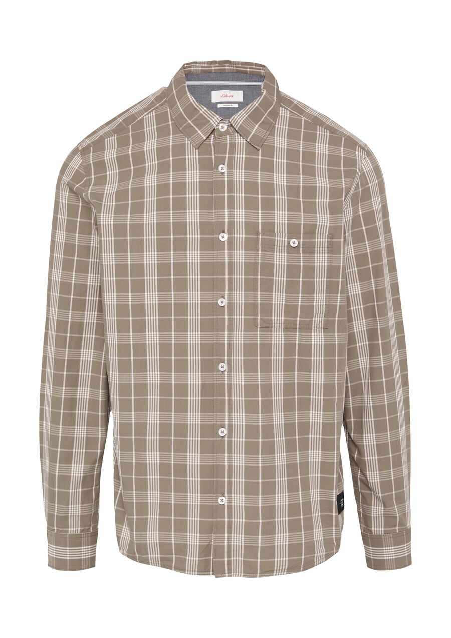 

Рубашка на пуговицах классического кроя s.Oliver, темно-бежевый
