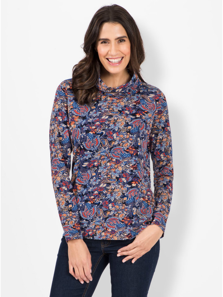 

WITT WEIDEN Водолазка с принтом в сине-зеленых тонах