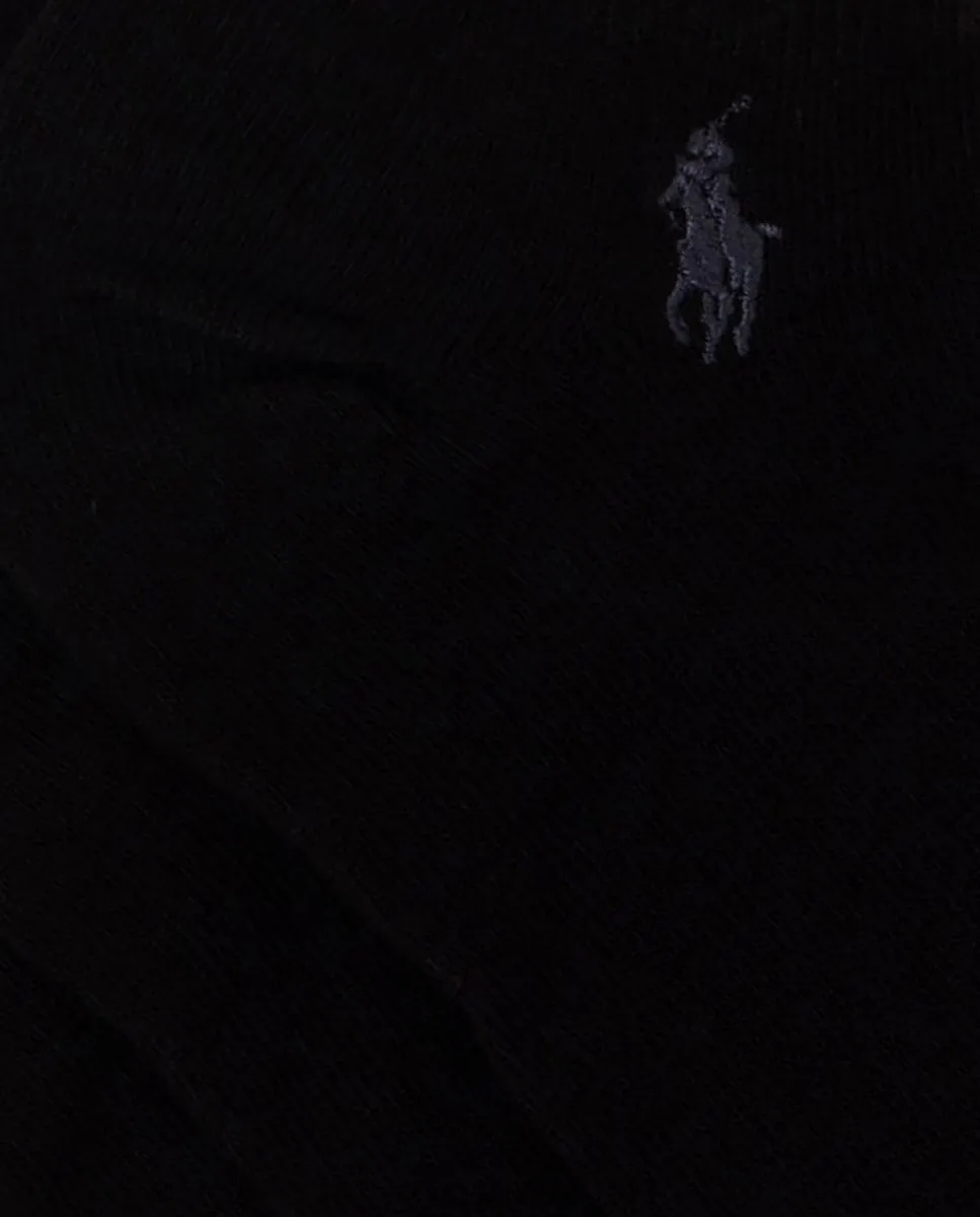 Набор из трех мужских носков с вышитой лошадью Polo Ralph Lauren, черный — фото 2