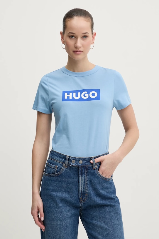 

Хлопковая футболка Hugo Blue, синий