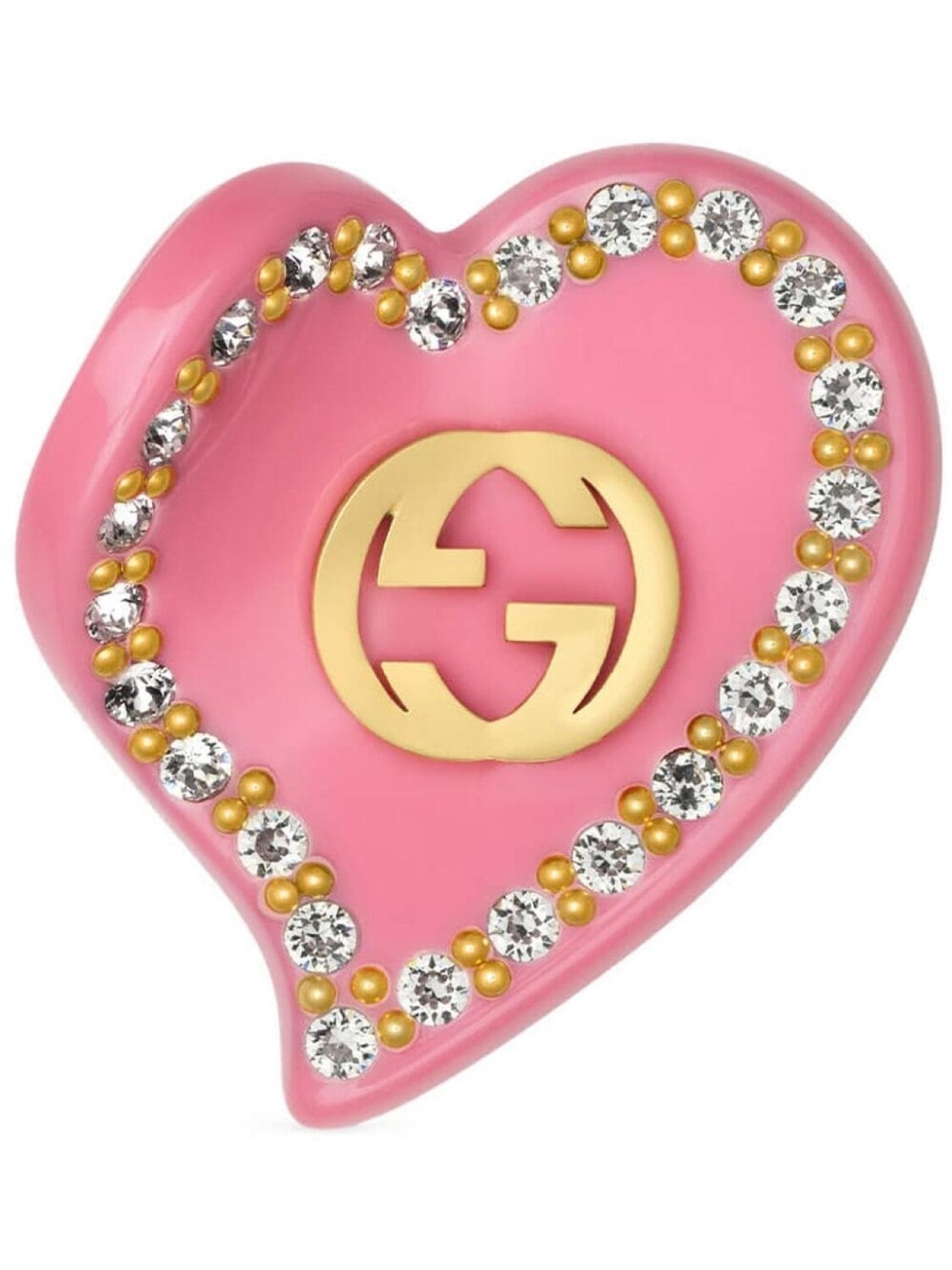 

Gucci заколка для волос с логотипом Interlocking G, розовый