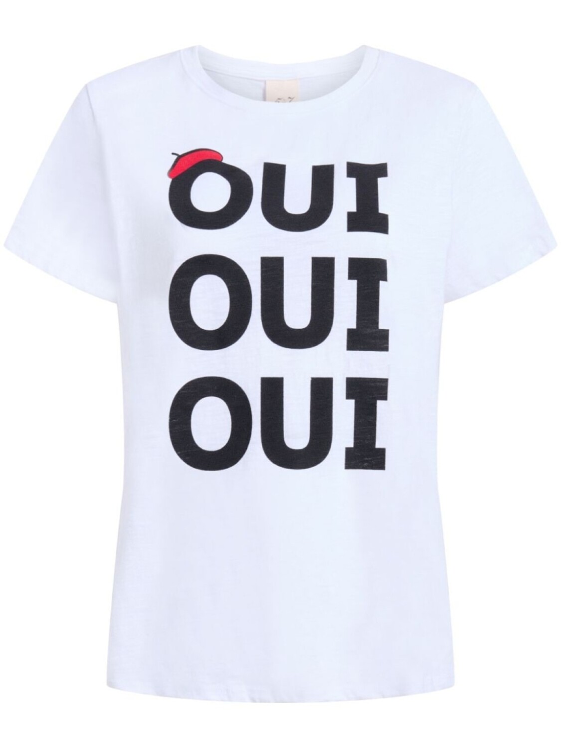 

Cinq A Sept усохшая футболка Oui Oui Oui, белый