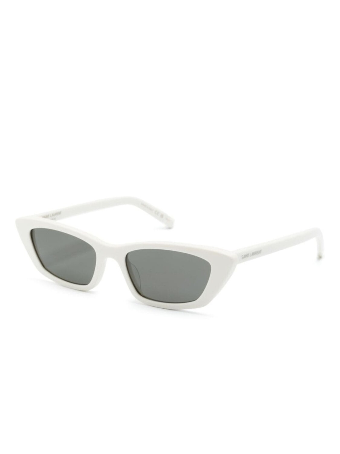 Saint Laurent Eyewear солнцезащитные очки в оправе 'кошачий глаз', белый — фото 2