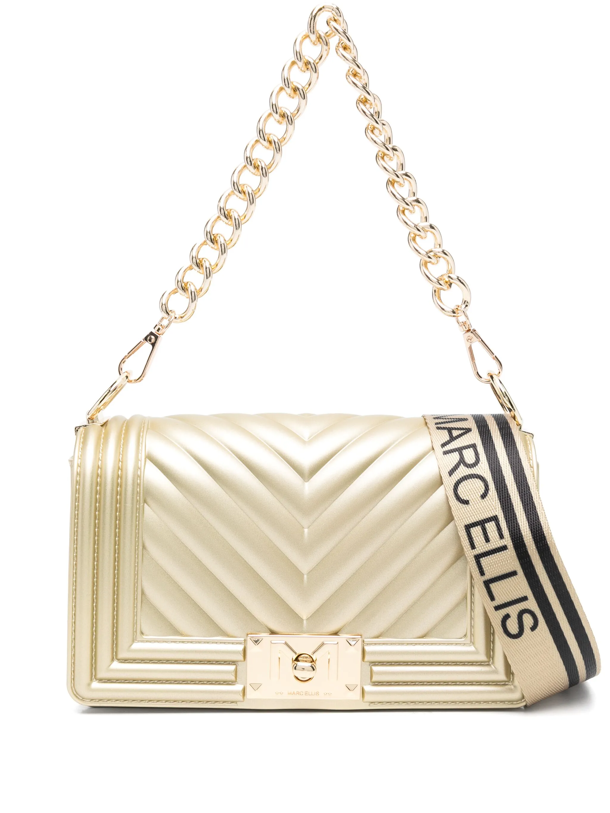 

Стеганая сумка-тоут Marc Ellis, золотистый