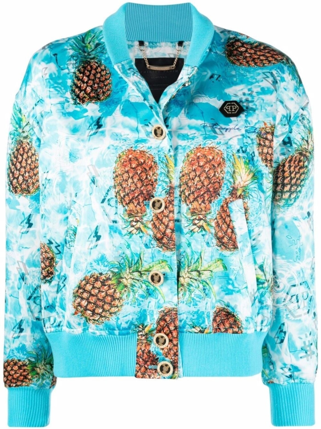

Philipp Plein бомбер Pineapple Skies, синий