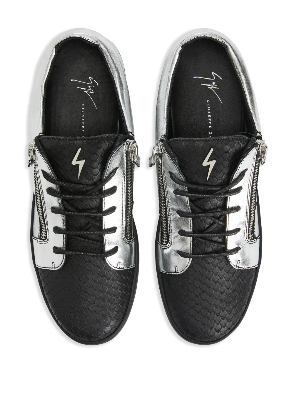 Кеды Frankie на шнуровке Giuseppe Zanotti, мультиколор — фото 4