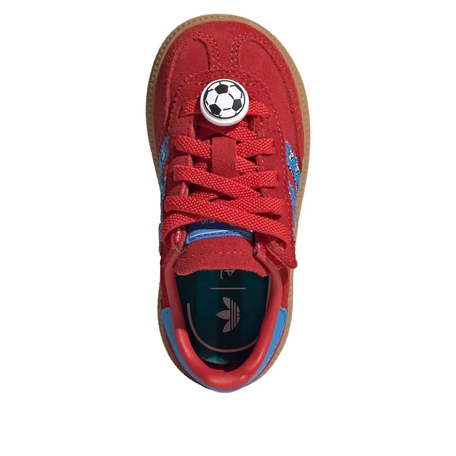 Кроссовки (TD) Adidas x Disney Handball Spezial Comfort Closure Elastic Lace 'Red Lucid Blue' — фото 4