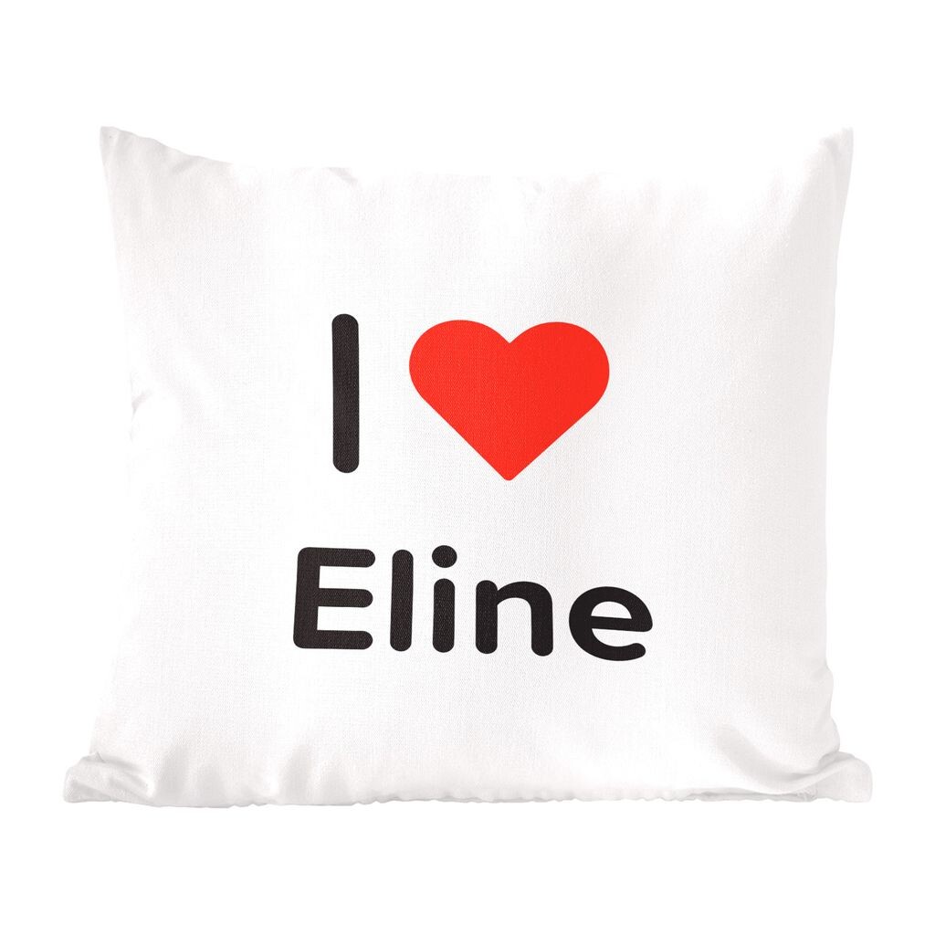 

Декоративная подушка MuchoWow, диванная подушка, декоративная подушка для гостиной, 60 х 60 см, I love - Eline - девушка - чехол на подушку - хлопчатобумажная ткань - декоративные наволочки