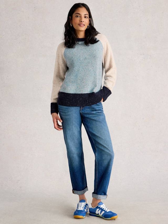 

Джемпер с длинным рукавом и цветными блоками из шерстяной смеси White Stuff