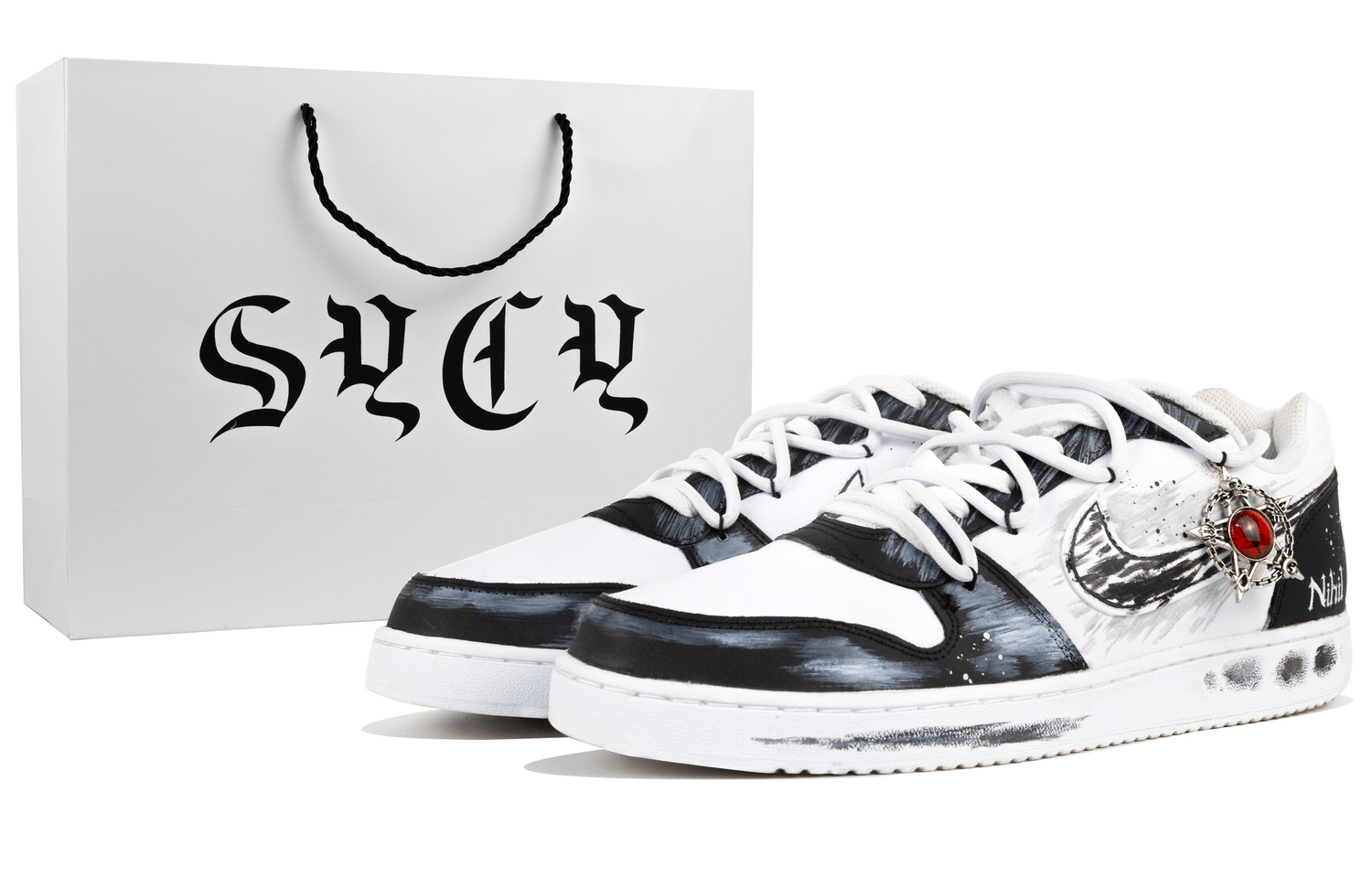 

Nike Eberson амортизирующие, износостойкие низкие кроссовки для скейтборда мужские black white