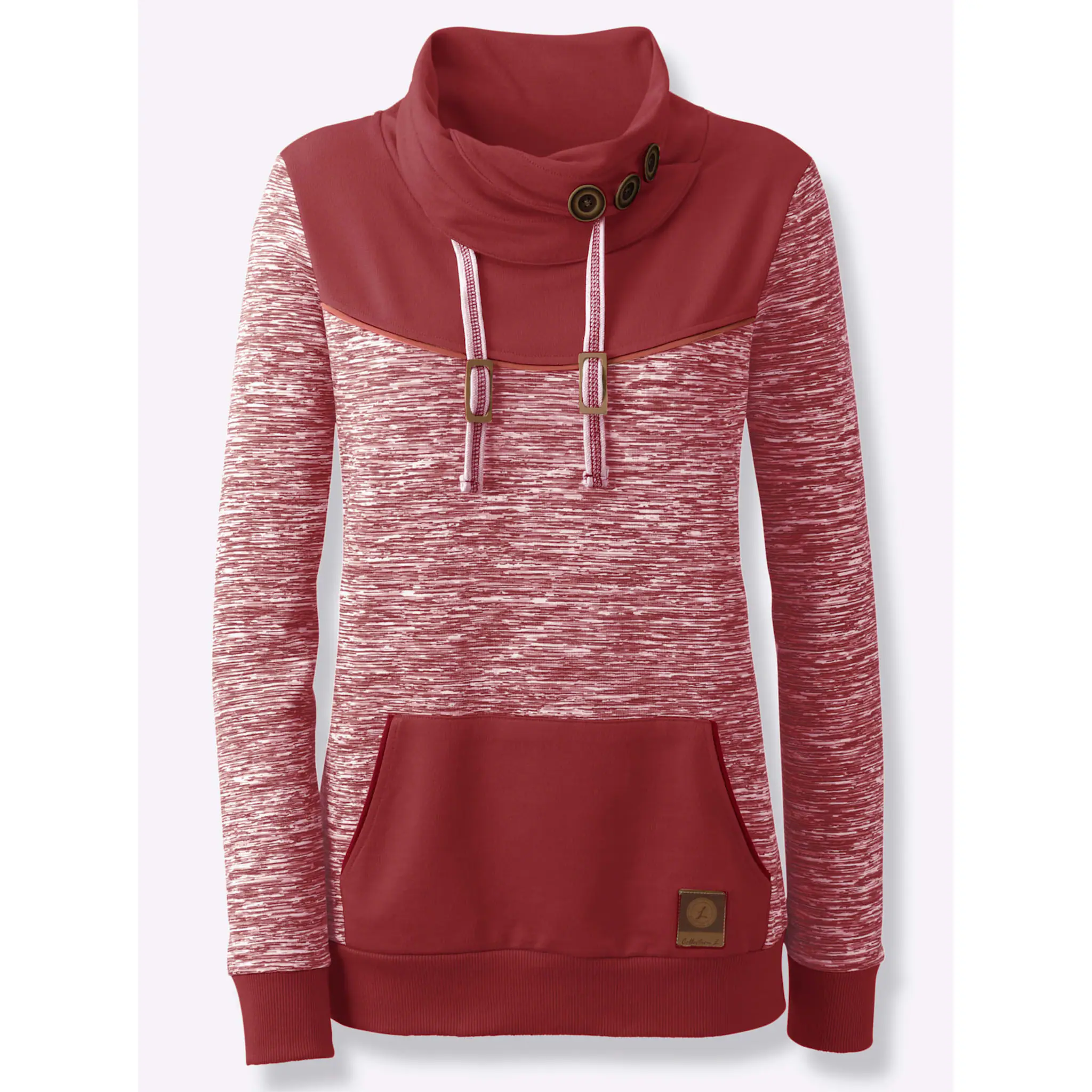 

Толстовка в стиле casual Casual Looks, цвет Dunkelrot-Weiß-Meliert