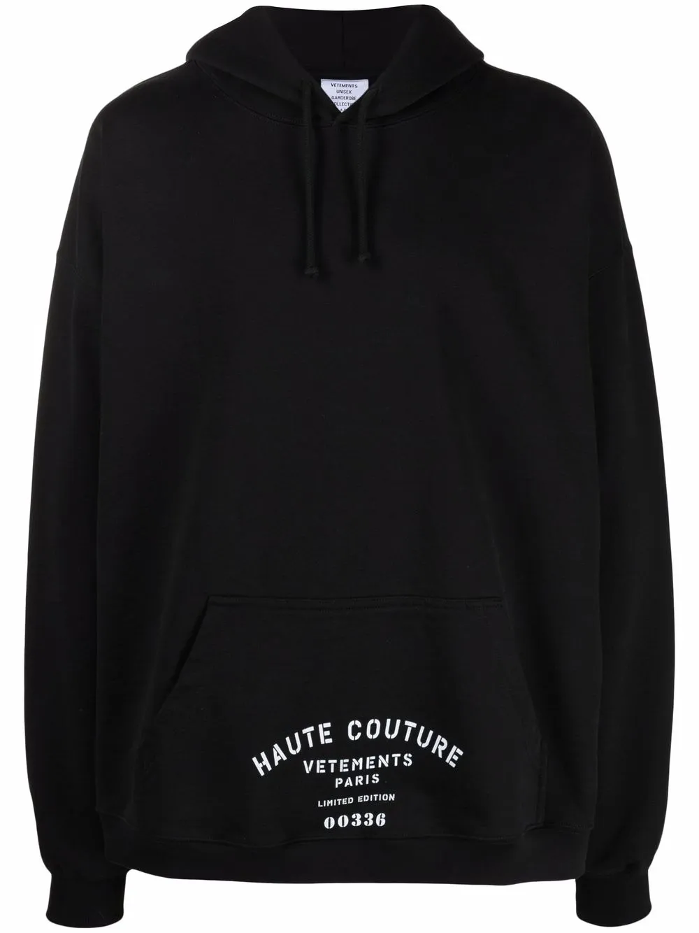

Худи оверсайз с логотипом VETEMENTS, черный