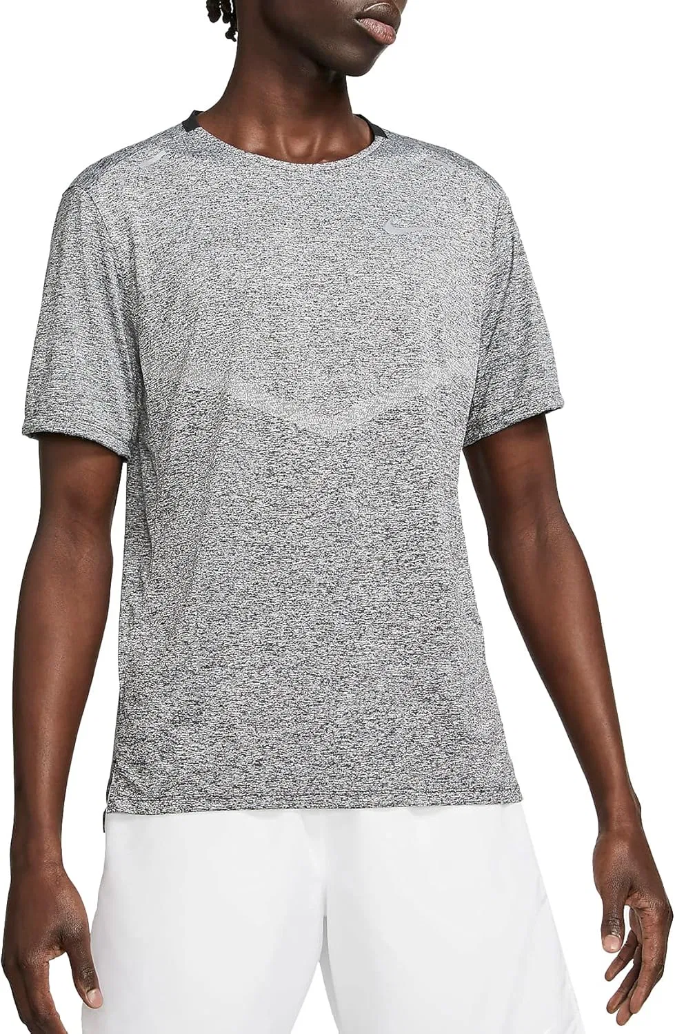 Футболка Nike Rise 365 мужская Dri-FIT для бега с коротким рукавом (Black/Heather, CZ9184-011) размер XX-Large